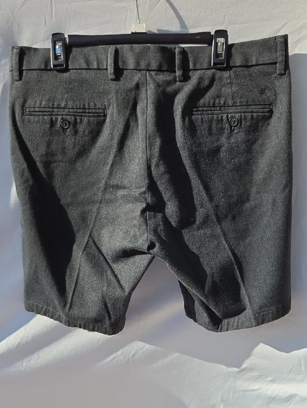 Dockers Men's Flat-Front Slim Fit Black Dress Shorts 38x30
